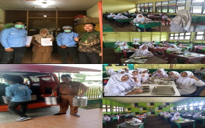 Hari Perdana MBG, Siswa MTsN 2 Kepulauan Meranti Sambut Penuh Semangat